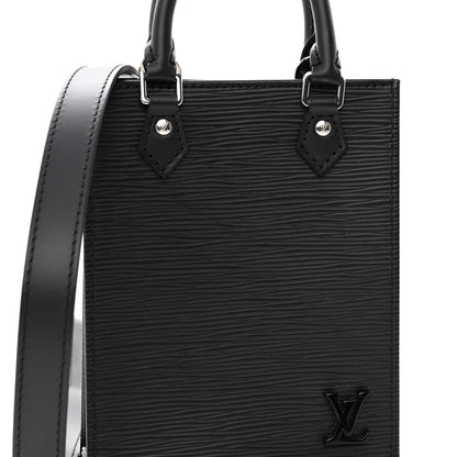 Louis Vuitton Epi Petit Sac Plat Black 7 of 9