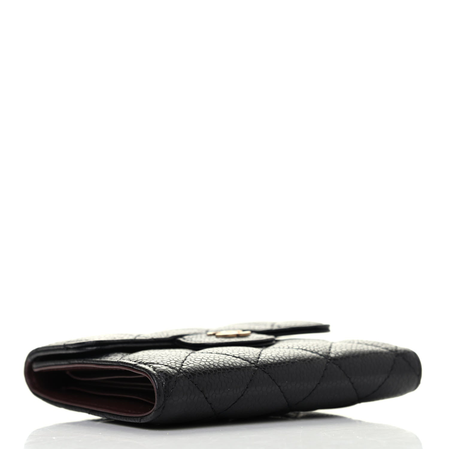 Chanel CHANE Caviar Quilted Compact Flap Wallet Black 3 of 4