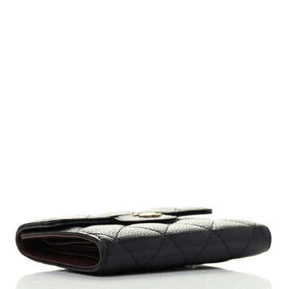Chanel CHANE Caviar Quilted Compact Flap Wallet Black 3 of 4