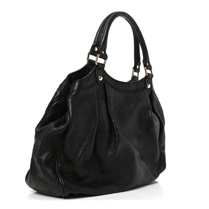 Gucci Guccissima Medium Sukey Tote Black 3 of 10