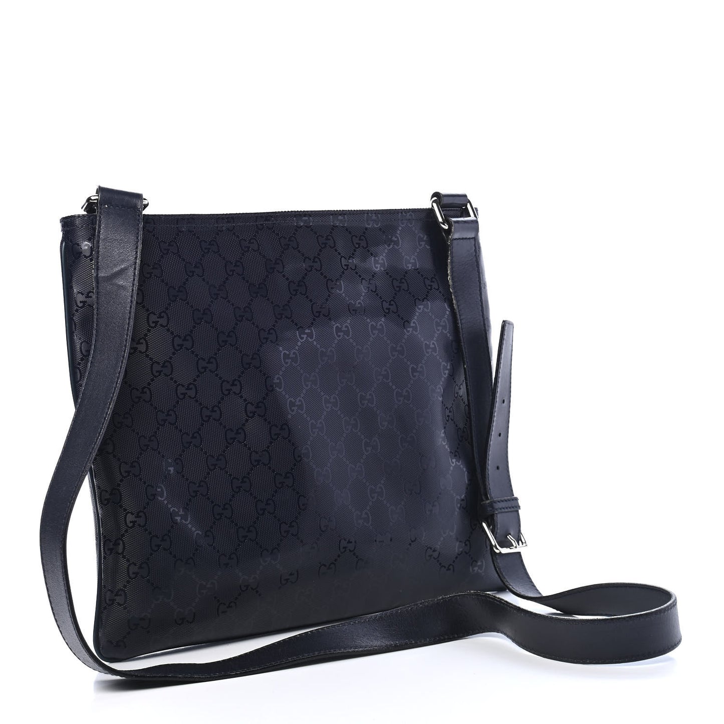 Imprime Monogram Medium Flat Messenger Bag Navy