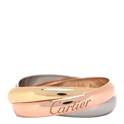 Cartier 18K Pink Yellow White Gold Small Trinity Ring 49 4.75 1 of 4