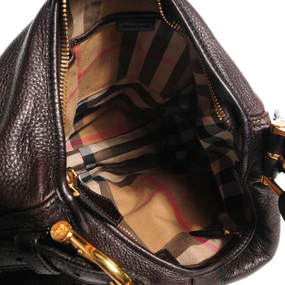 Burberry Leather Malika Hobo Dark Brown 5 of 8