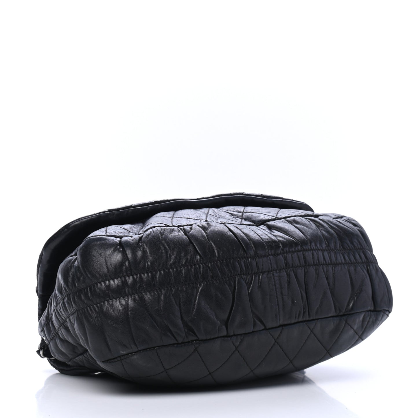 Lambskin Quilted Small Sharpei Flap Black