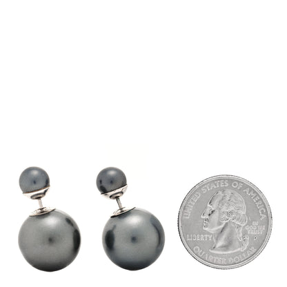 Christian Dior Pearl Mise En Dior Tribal Earrings Grey 2 of 4