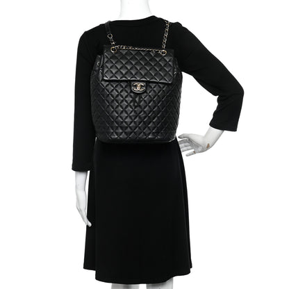 Chanel Lambskin Quilted Large Urban Spirit Backpack Black 2 of 10