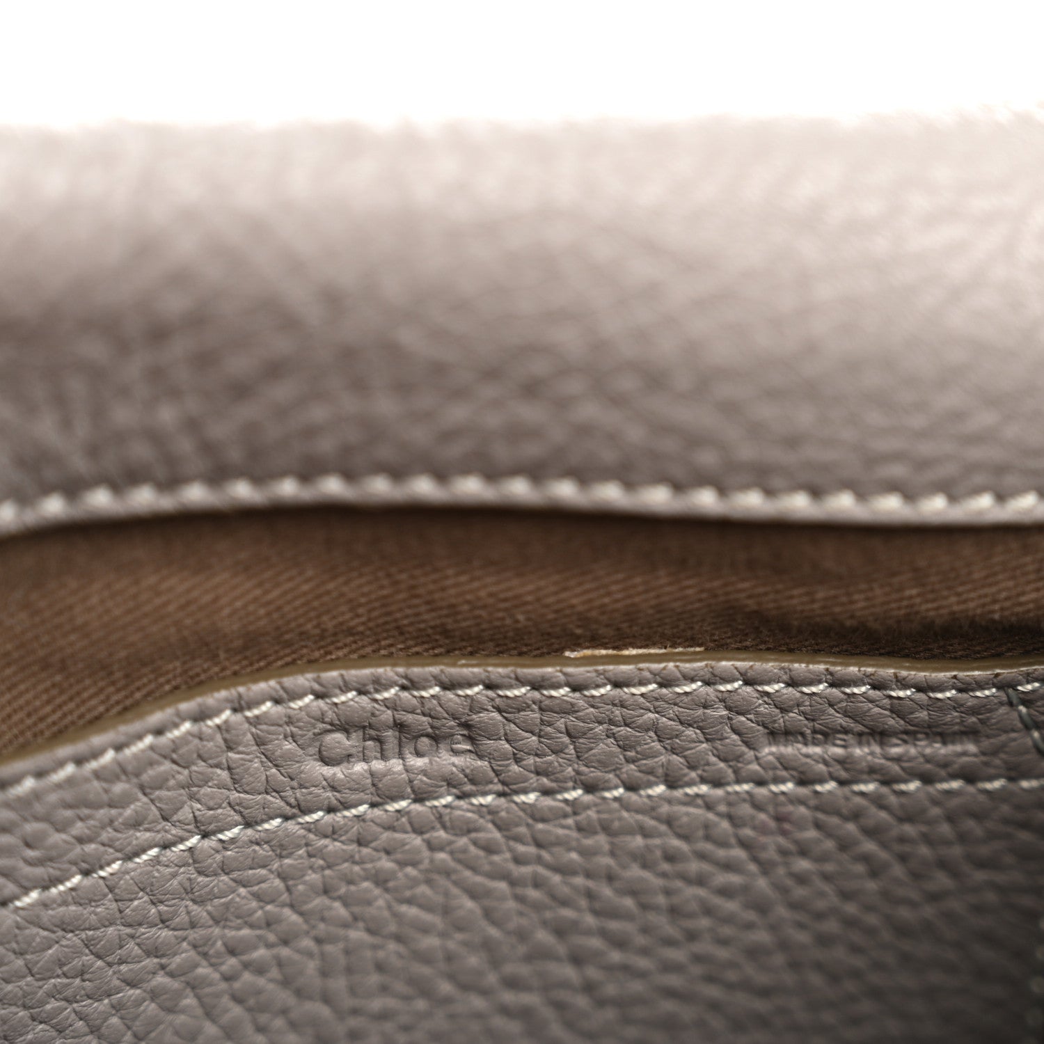 Chloe Calfskin Mini Marcie Round Crossbody Bag Cashmere Grey 6 of 14