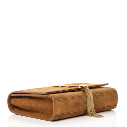 Saint Laurent Suede Medium Classic Monogram Kate Tassel Satchel Light Ochre 3 of 7