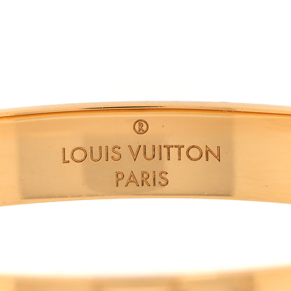 Louis Vuitton Brass Monogram Nanogram Cuff M  Gold 4 of 6