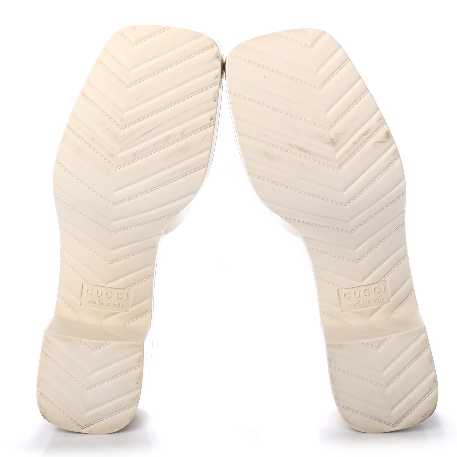 Gucci Rubber Gucci Logo Womens Platform 20/60mm Slide Sandals 36 Mystic White 5 of 8