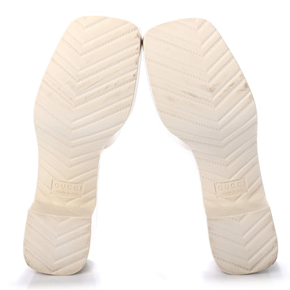 Gucci Rubber Gucci Logo Womens Platform 20/60mm Slide Sandals 36 Mystic White 5 of 8