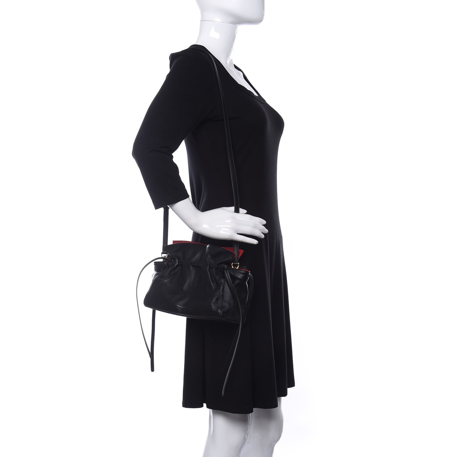 Mansur Gavriel Lambskin Mini Protea Bag Black Flamma 2 of 9