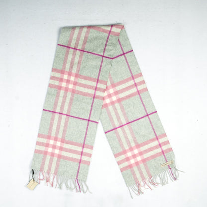 Burberry Cashmere Giant Check Scarf Grey 3 of 4