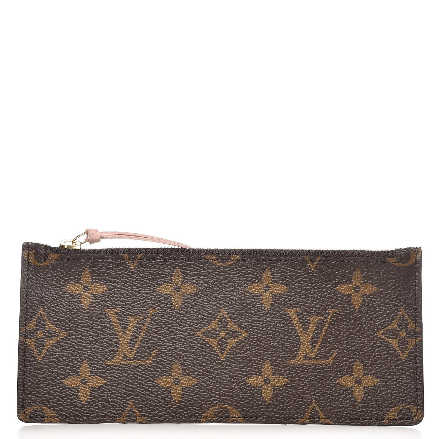 Monogram Felicie Chain Wallet Zippered Insert Rose Ballerine