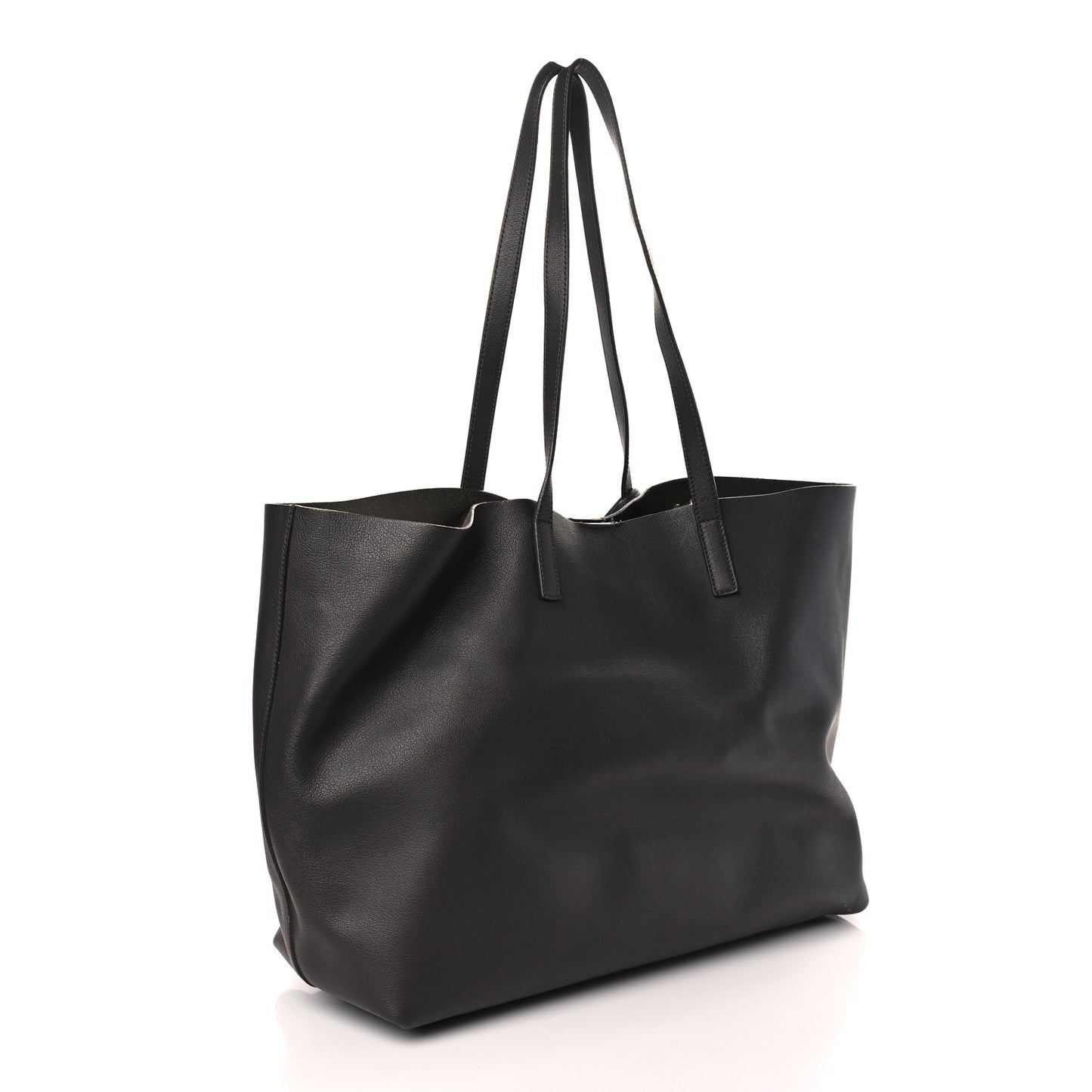 Calfskin Large Shopping Tote Dark Grey