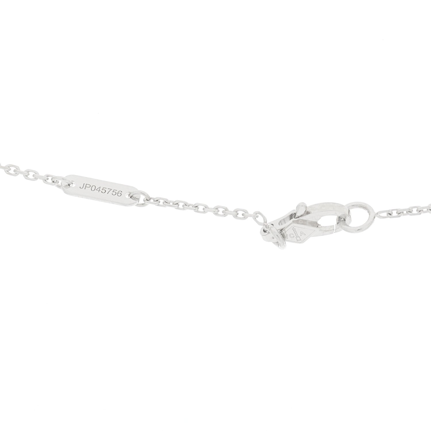 Van Cleef & Arpels 18K White Gold Diamond Mini Frivole Pendant Necklace 4 of 6