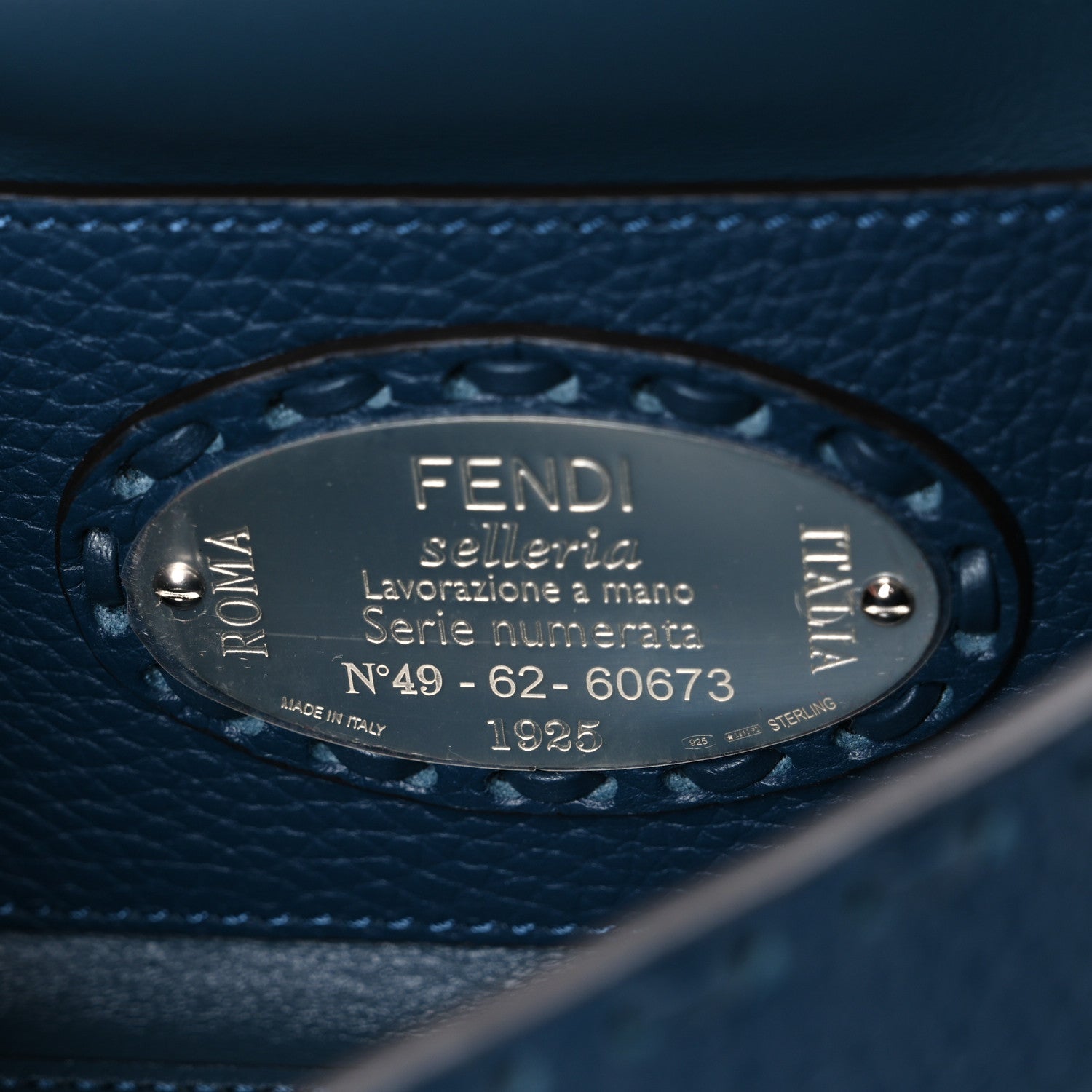 Fendi Cuoio Roma Sellerissima Nappa Sintetica Tape Stitch Mini