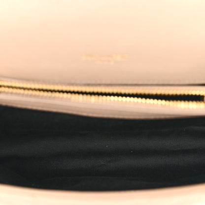Saint Laurent Sheepskin Matelasse Chevron Monogram Medium College Bag Dark Beige 4 of 9