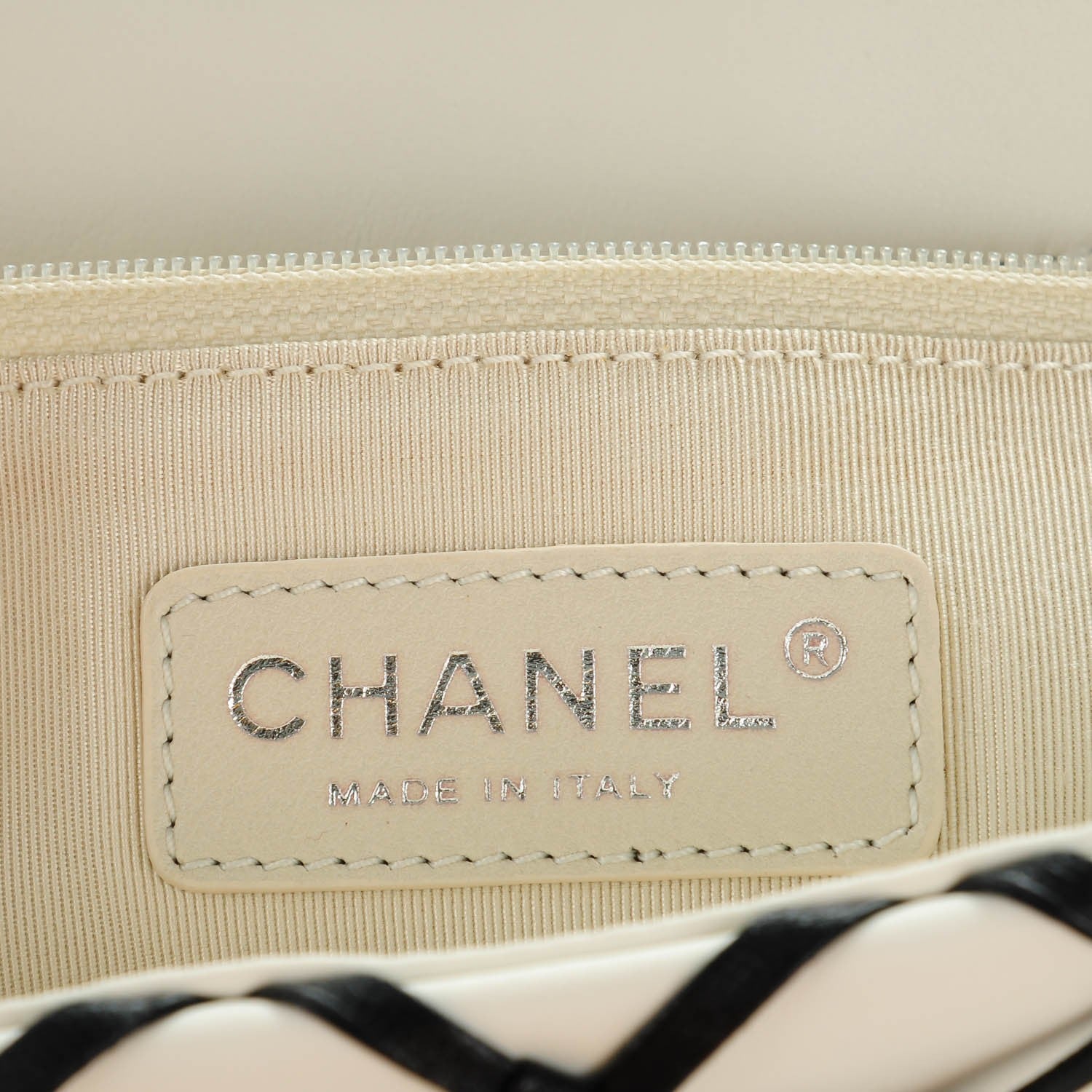 Chanel Lambskin Jumbo Canebiers Net Flap White 7 of 8