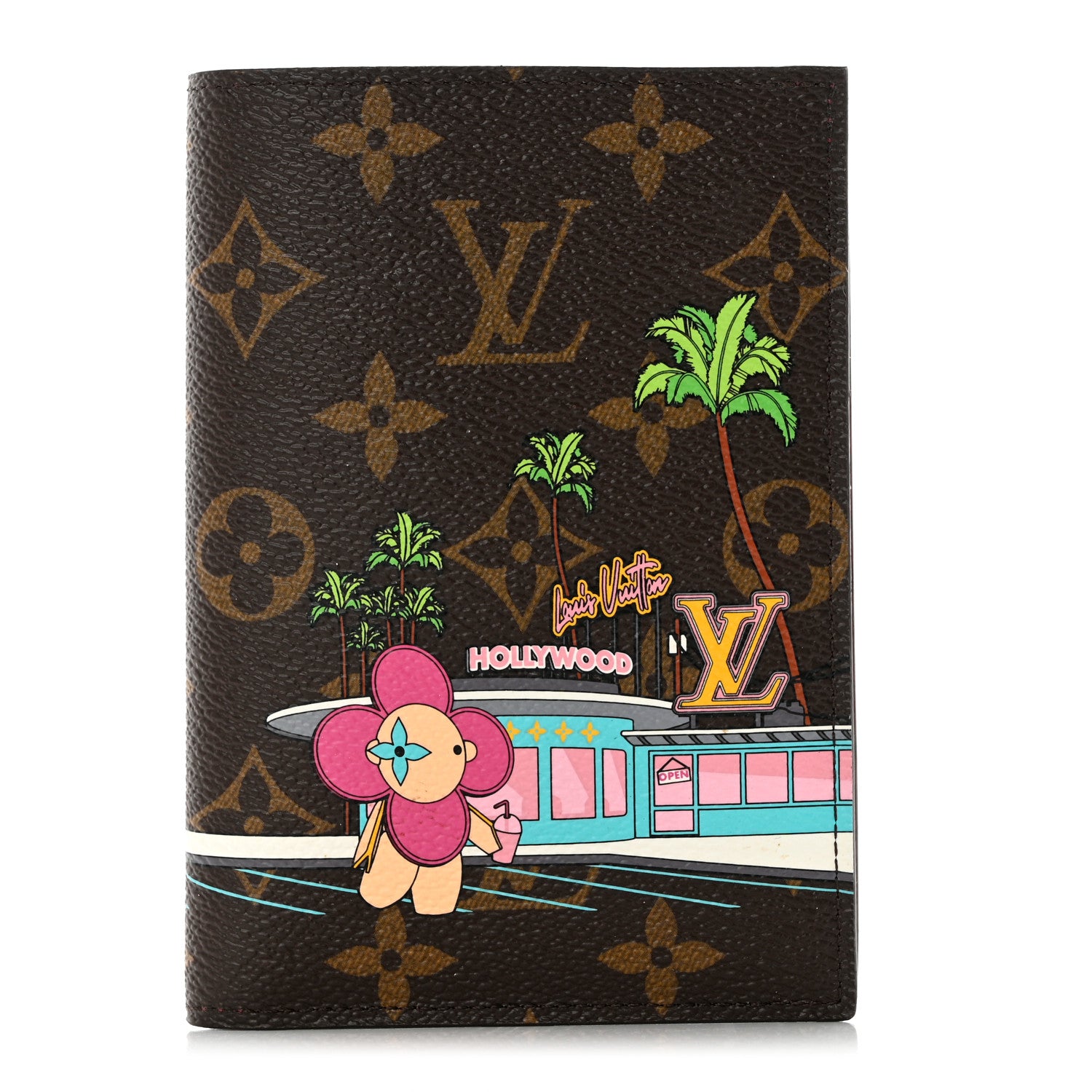 Louis Vuitton Monogram 2021 Christmas Animation Hollywood Passport Cover Fuchsia 1 of 8