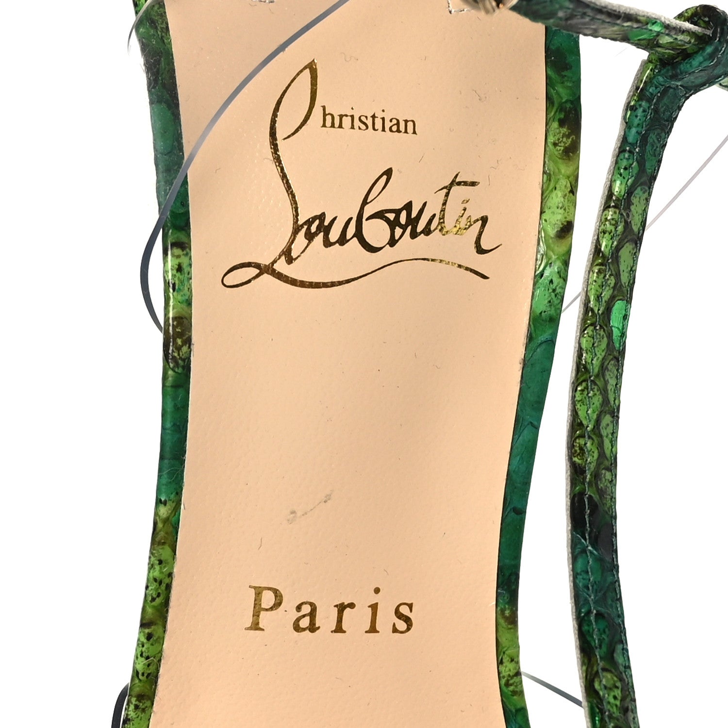 Christian Louboutin Watersnake PVC Nosy 100 Pumps 39 Green 6 of 7