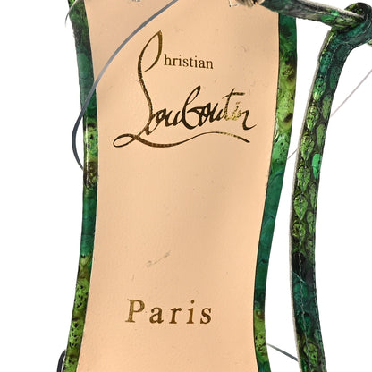 Christian Louboutin Watersnake PVC Nosy 100 Pumps 39 Green 6 of 7