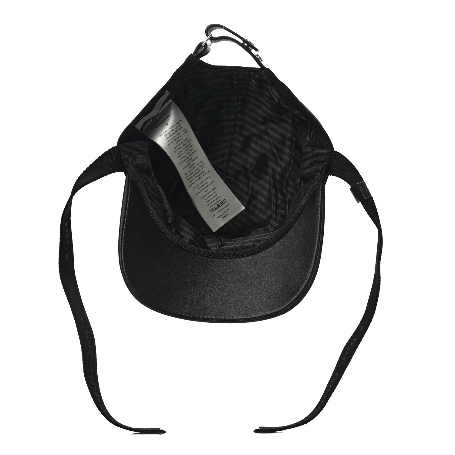 Christian Dior Homme Cotton Sheepskin Logo Hat M Black 6 of 7