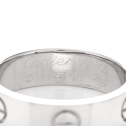 Cartier 18K White Gold 5.5mm LOVE Ring 55 7.25 4 of 4
