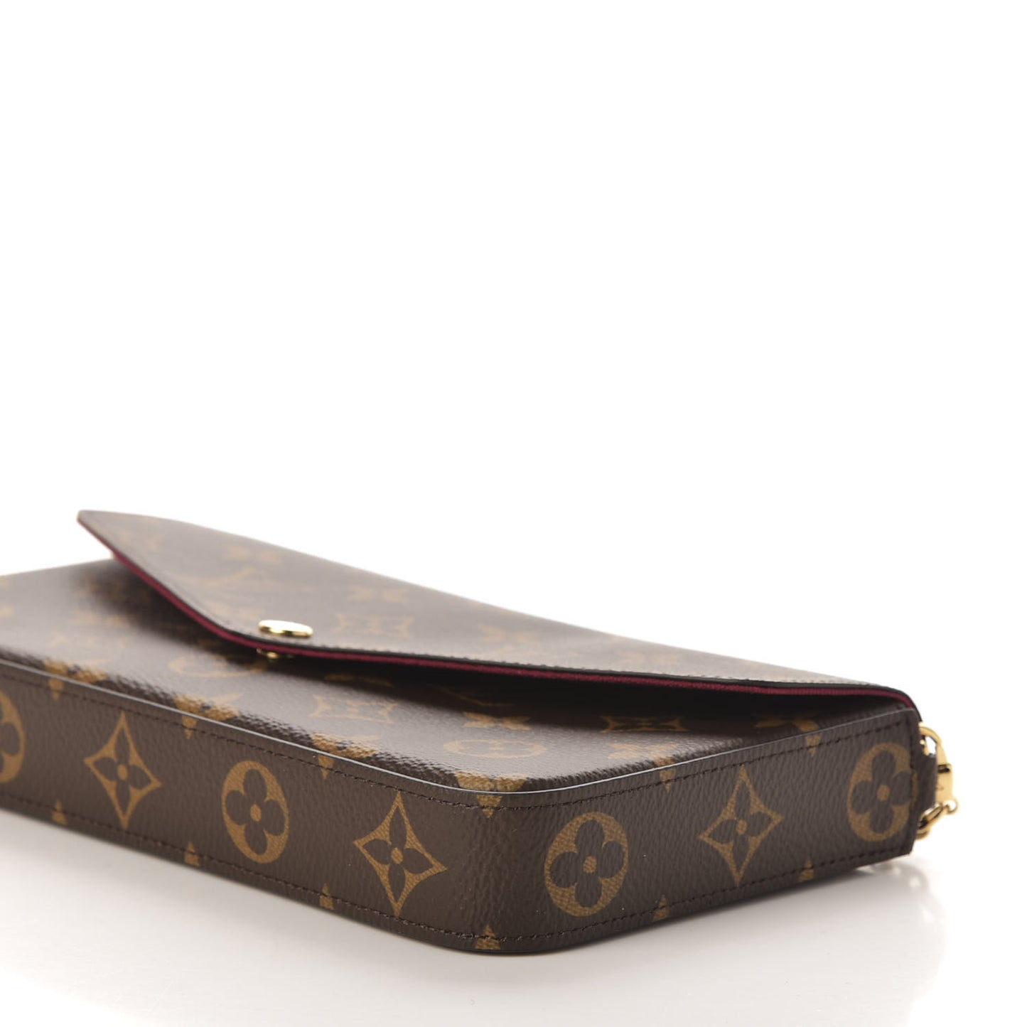 Monogram Pochette Felicie Chain Wallet Fuchsia