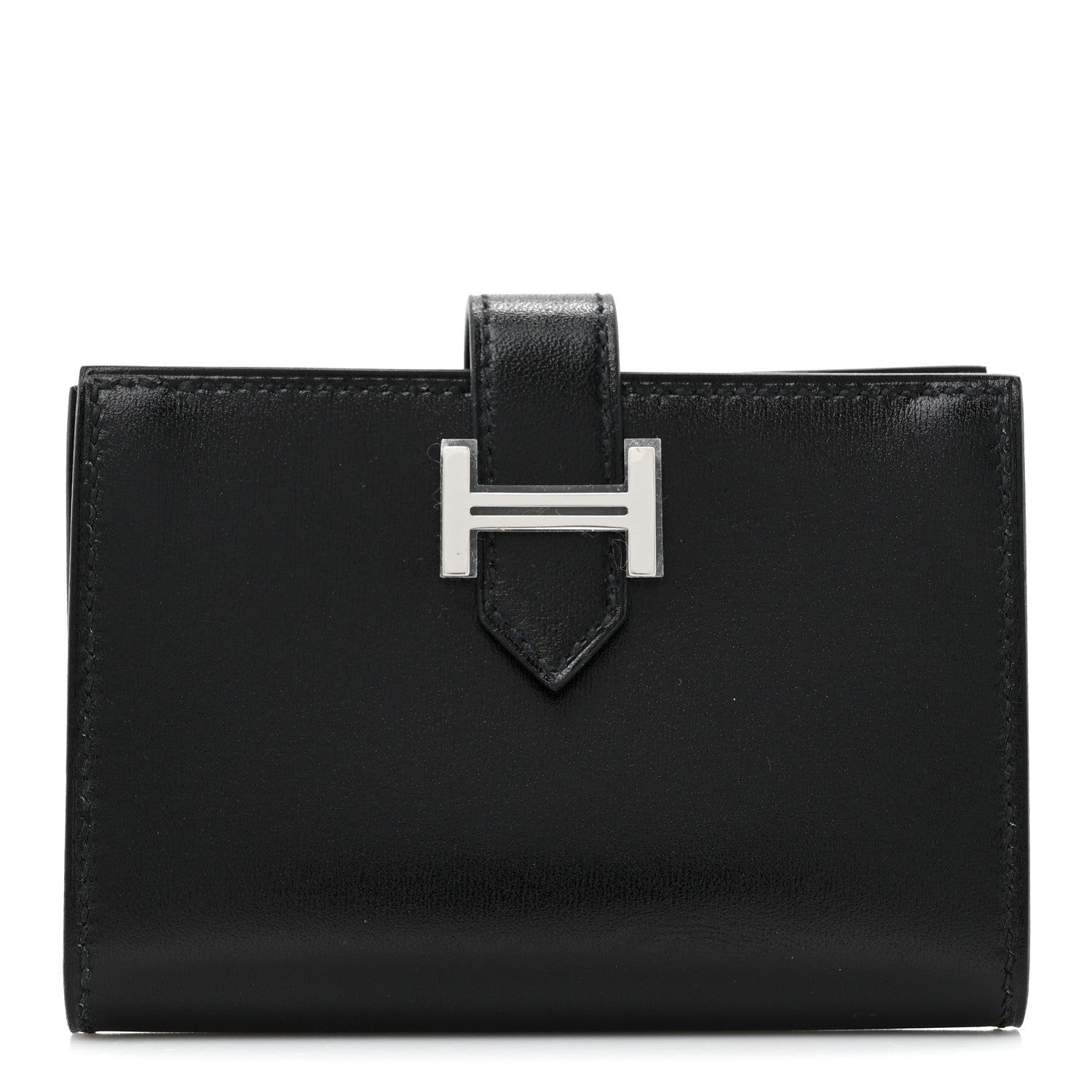 Hermes Box Bearn Card Holder Wallet Black 1 of 8