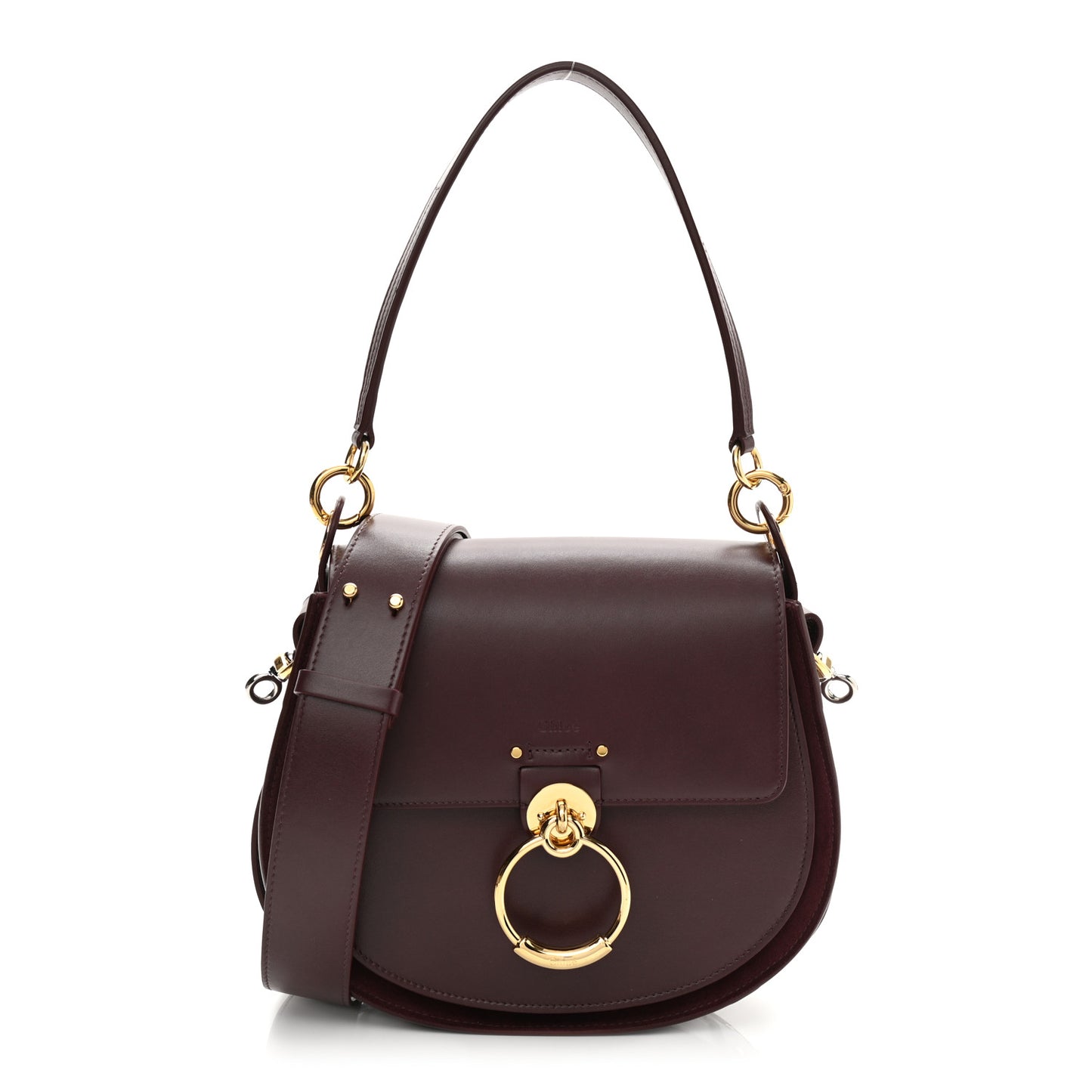 Calfskin Large Tess Bag Burnt Brown