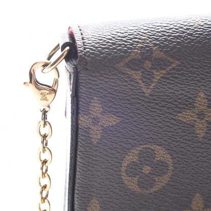 Louis Vuitton Monogram Pochette Felicie Chain Wallet Fuchsia 17 of 17