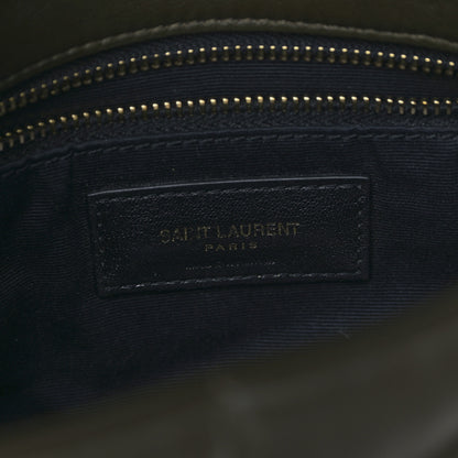 Saint Laurent Lambskin Quilted Toy Loulou Puffer Monogram Chain Satchel Seaweed 6 of 8