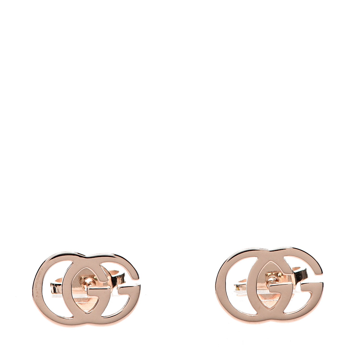 18K Rose Gold GG Tissue Stud Earrings