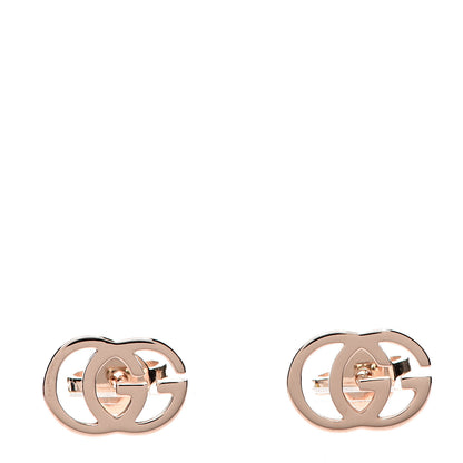 Gucci 18K Rose Gold GG Tissue Stud Earrings 1 of 6