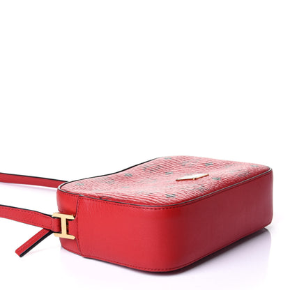 MCM Visetos Mini Camera Crossbody Bag Red 3 of 5