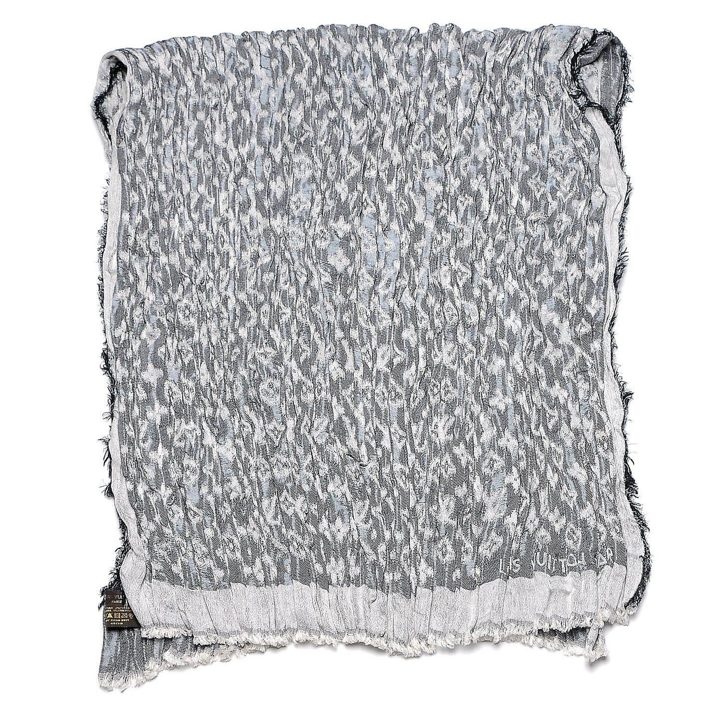 Silk Wool Monogram Ikat Scarf