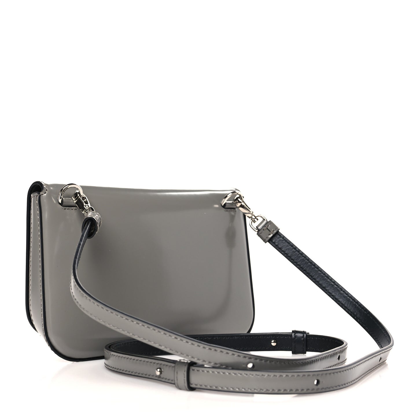 Spazzolato Mini Flap Bag With Strap Marmo