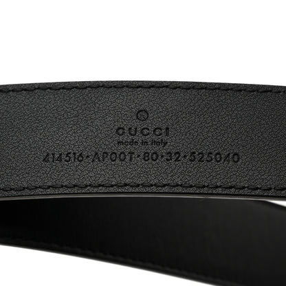 Gucci Calfskin Double G 30mm Belt 80 32 Black 3 of 5