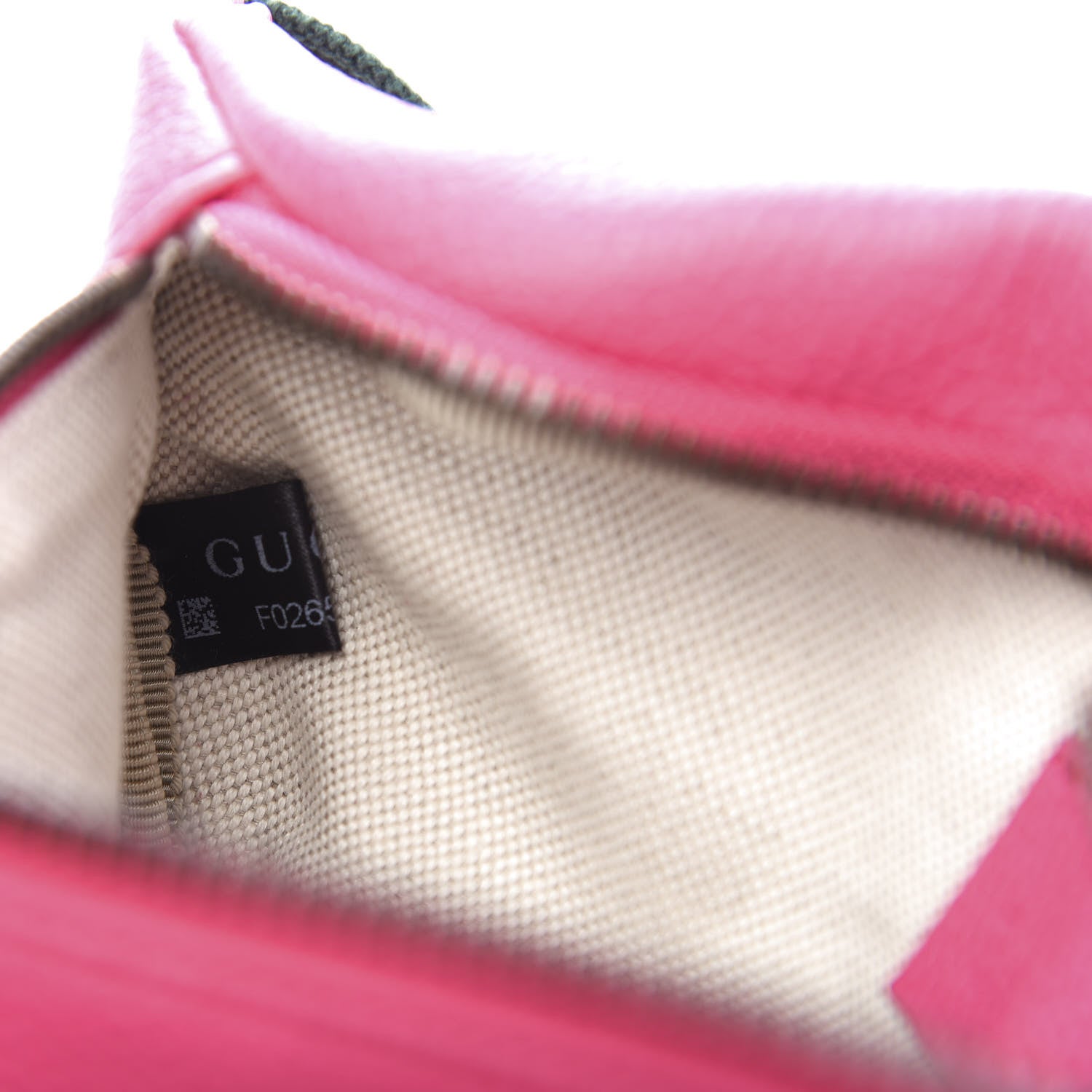 Gucci Grained Calfskin Small Logo Belt Bag Box Pink Green 8 of 11