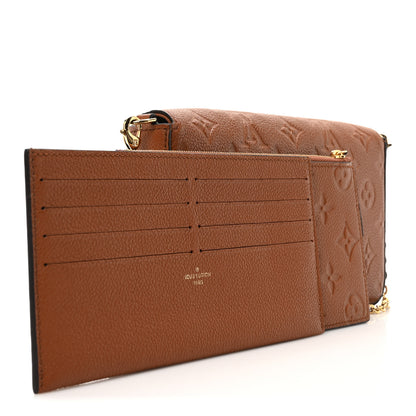 Louis Vuitton Empreinte Pochette Felicie Chain Wallet Cognac 5 of 12