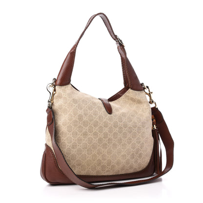 Gucci Monogram Medium New Jackie Shoulder Bag Brown 3 of 12