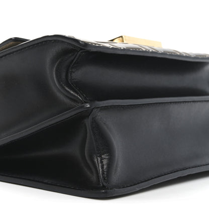 Fendi Vitello Liberty Bi-Color FF 1974 Embossed Small Kan U Shoulder Bag Maya Black 8 of 9