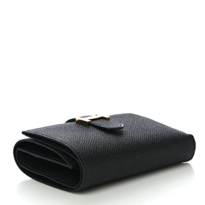 Hermes Epsom Tri-Fold Compact Bearn Wallet Black 4 of 9