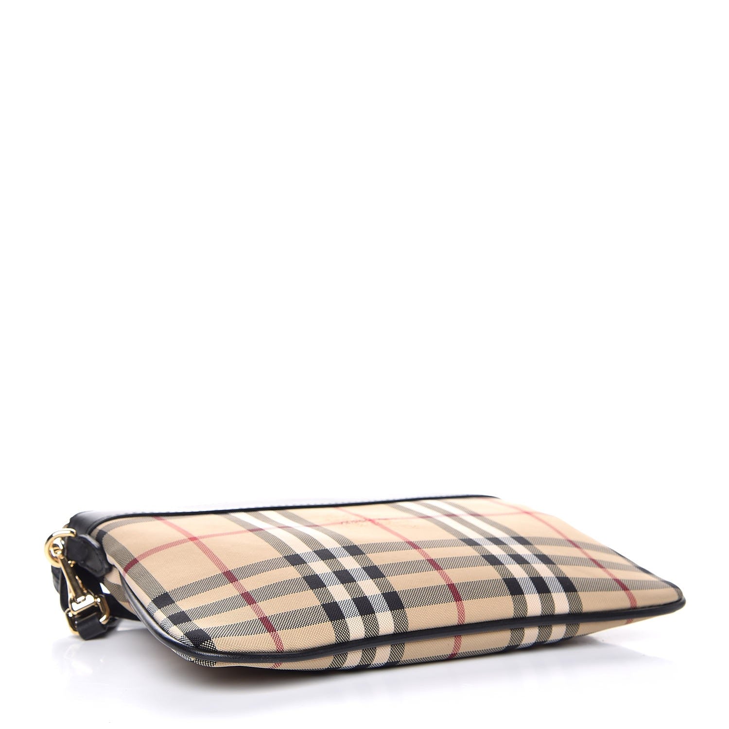 Burberry Horseferry Check Peyton Crossbody Clutch Bag Black 4 of 7