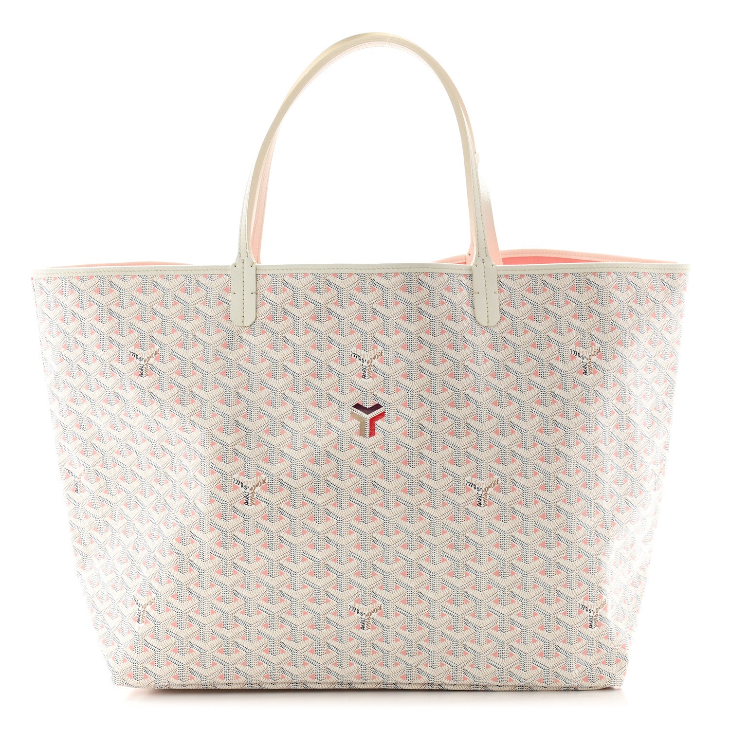 Goyard Goyardine Saint Louis Claire Voie GM White Pink 1 of 11