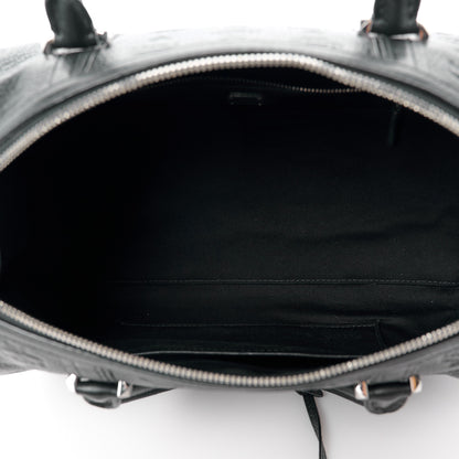 MCM Calfskin Ottomar Monogram Medium Boston Bag Black 5 of 11