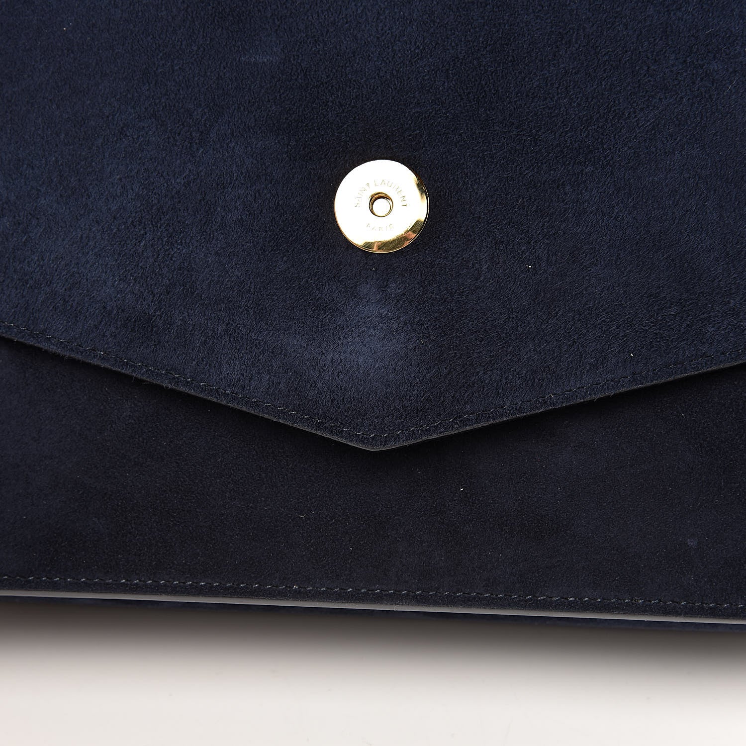 Saint Laurent Suede Sulpice Monogram Medium Shoulder Bag Navy 13 of 16