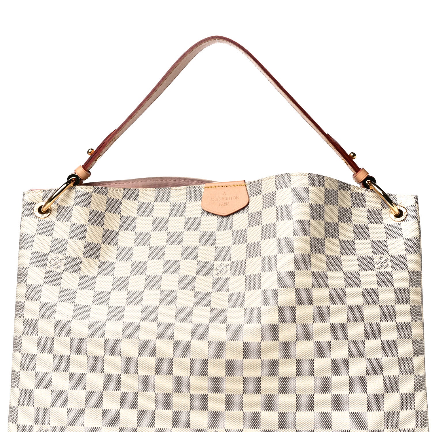 Louis Vuitton Damier Azur Graceful MM Rose Ballerine 7 of 9