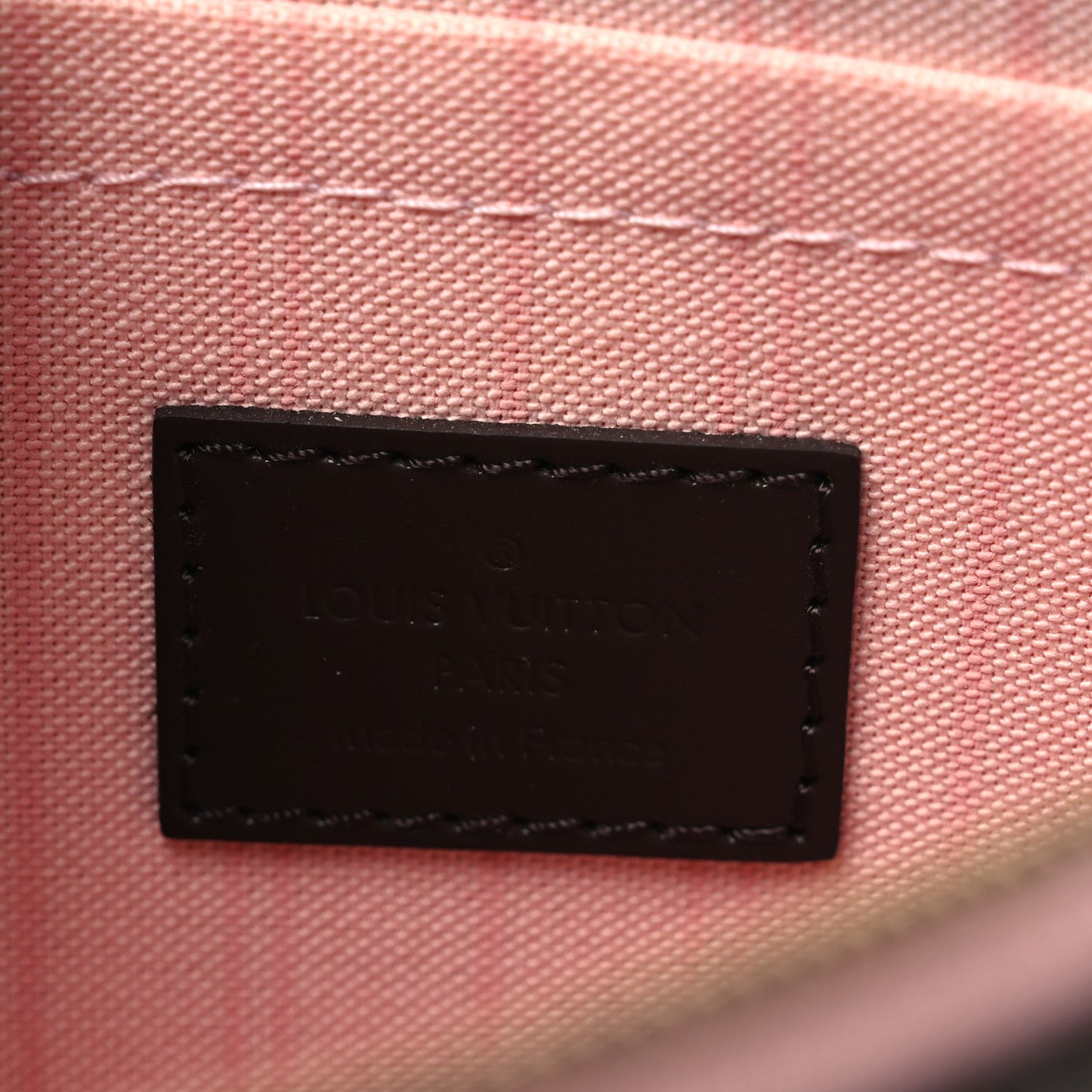 Damier Ebene Neverfull MM GM Pochette Rose Ballerine